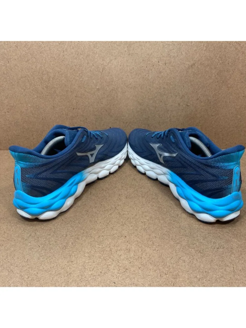 Mizuno Mens Wave Sky 8 Running Shoes Blue Wing Teal/Silver Sneakers Size 11